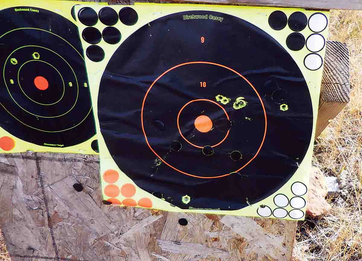 Quite a few deer hunters would be happy with this four-shot group at 100 yards, but it was shot with a 6.5 Creedmoor at 300 yards with Hornady Precision Hunter ammunition.
